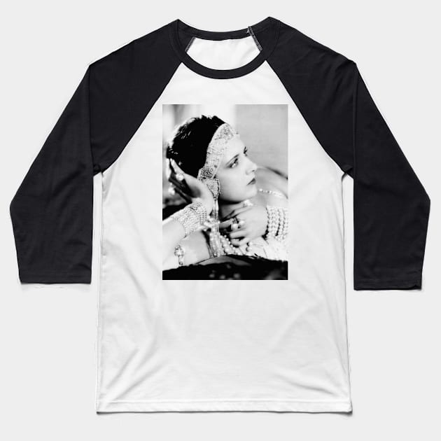 Silent Siren Nita Naldi Baseball T-Shirt by SILENT SIRENS